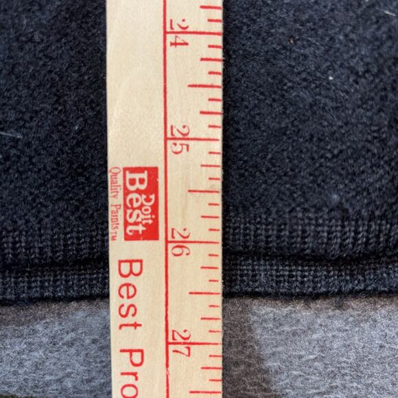 Karen Scott Sz 2X 100% Wool Zip Up Cardigan Black Sweater - Picture 5 of 6